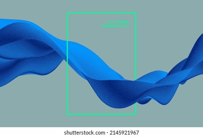 3D wavy background with dynamic effect. Abstract vector illustration for flyer, brochure, booklet and websites design. 