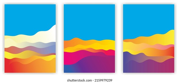 3D wavy background. dynamic effect. Abstract vector illustration. Design template. Modern template.