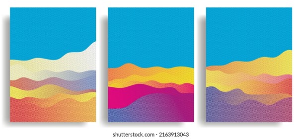 3D wavy background. dynamic effect. Abstract vector illustration. Design template. Modern template.