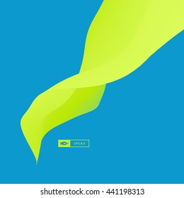 3D Wavy Background. Dynamic Effect. Abstract Vector Illustration. Design Template. Modern Pattern.