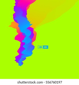 3D Wavy Background. Dynamic Effect. Abstract Vector Illustration. Design Template. Modern Pattern. 