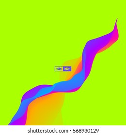 3D Wavy Background. Dynamic Effect. Abstract Vector Illustration. Design Template. Modern Pattern.