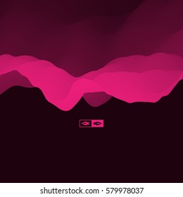 3D Wavy Background. Dynamic Effect. Abstract Vector Illustration. Design Template. Modern Pattern.