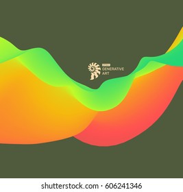 3D Wavy Background. Dynamic Effect. Futuristic Technology Style. Design Template. Modern Pattern. Abstract Vector Illustration for Flyer, Brochure, Booklet and Websites Design. 
