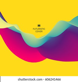 3D Wavy Background. Dynamic Effect. Futuristic Technology Style. Design Template. Modern Pattern. Abstract Vector Illustration for Flyer, Brochure, Booklet and Websites Design. 
