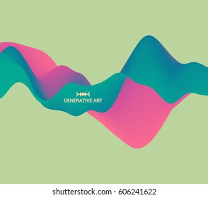 3D Wavy Background. Dynamic Effect. Futuristic Technology Style. Design Template. Modern Pattern. Abstract Vector Illustration for Flyer, Brochure, Booklet and Websites Design. 
