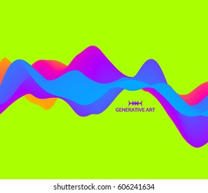 3D Wavy Background. Dynamic Effect. Futuristic Technology Style. Design Template. Modern Pattern. Abstract Vector Illustration for Flyer, Brochure, Booklet and Websites Design. 
