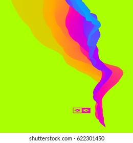 3D Wavy Background. Dynamic Effect. Abstract Vector Illustration. Design Template. Modern Pattern. 