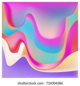 3d Wavy Background. Dynamic Effect. Abstract Vector Illustration. Design Template. Modern Pattern.