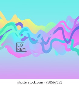 3D Wavy Background. Dynamic Effect. Abstract Vector Illustration. Design Template. Modern Pattern