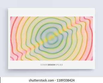 3D wavy background with ripple effect. Cover design template. Vector illustration. Pattern can be used as a template for brochure, annual report, magazine, poster, presentation, flyer and banner.