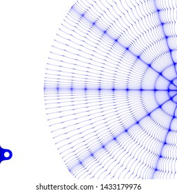 3D wavy background with ripple effect. Grid surface for design. Vector illustration.