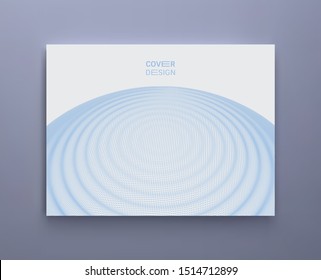 3D wavy background with ripple effect. Vector illustration with particle. 3D grid surface. 