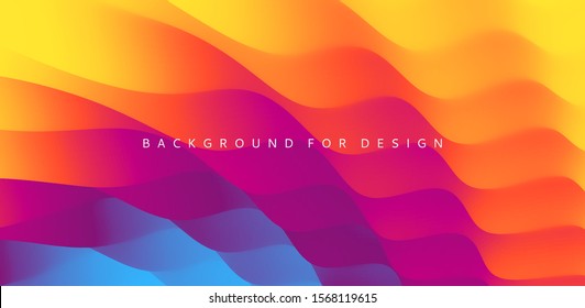 3D wavy background with ripple effect. Vector illustration for advertising, marketing and presentation.