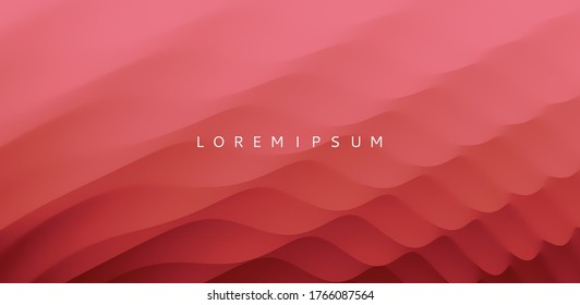 3D wavy background with ripple effect. Vector illustration for advertising, marketing and presentation.