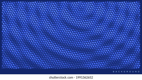 3D wavy background with ripple effect. Vector illustration with particle. 3D grid surface. 