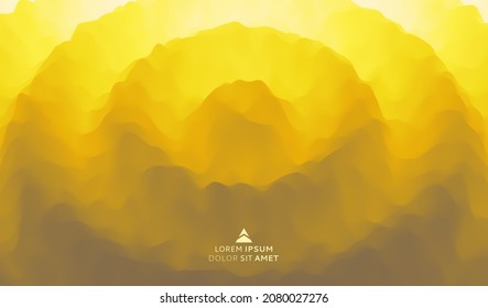 3D wavy background with ripple effect. Abstract vector illustration. Design template. Modern pattern.