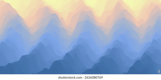 Fundo ondulado 3D com efeito ondulado. Modelo de design de capa. Ilustração 3D para brochura, cartaz, apresentação, folheto ou banner.
