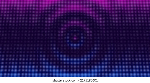 3D Wavy Digital Particles Ripple Background. Digital Ripple Effect. Particles Vector Illustration. 3D Grid Surface.