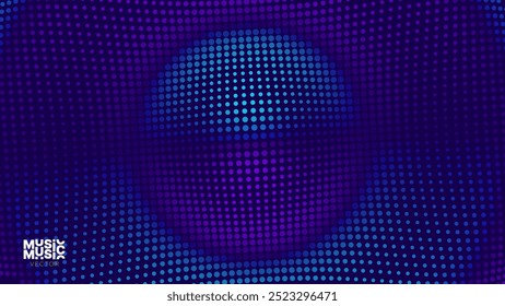 Fondo ondulado de la ondulación de las partículas digitales 3D. Efecto Ondulación Digital. Ilustración vectorial de partículas. Superficie de cuadrícula 3D.