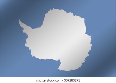 A 3D Wavy Flag Illustration of the country of  Antartica