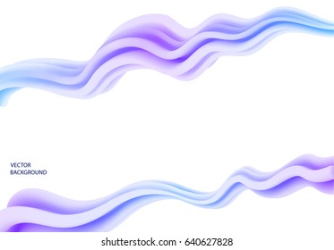 3d wavy horizontal colorful background with bright blue and yell