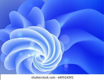 3d wavy horizontal colorful background with bright blue wave vec