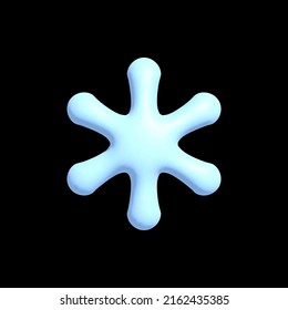 3D Wettersymbol volumetrische Renderung mit glänzendem Sonnenwolkenschnee, Elementen für Apps und soziale Medien.