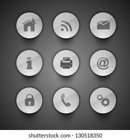 3D web 2.0 mail icons set. Can be used for websites, web applications. email applications or server Icons. EPS 10.