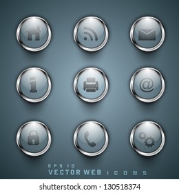 3D web 2.0 mail icons set. Can be used for websites, web applications. email applications or server Icons. EPS 10.