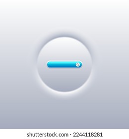 3d web button.3D minimal search bar on white background. Search bar design element on a web browser.