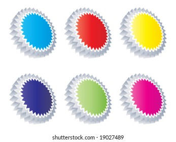 3d web buttons different colors
