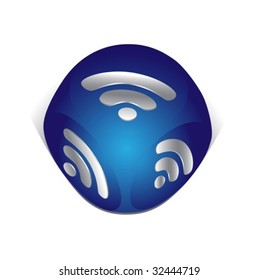 3d web icon rss