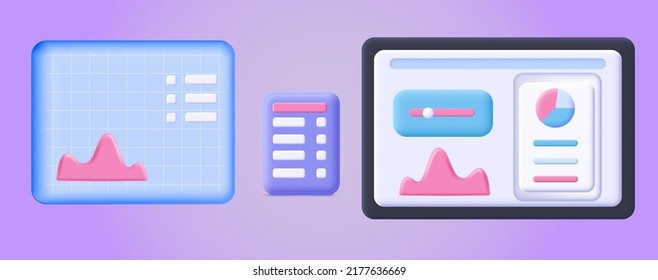 3d web mini set stylish.