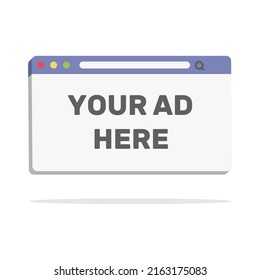3d web page interface for advertising in minimal cartoon style