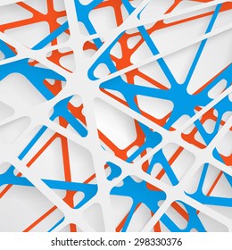 3D Web with Shadows. Abstract Vector Background. EPS10
