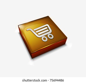 3d web shopping icon design element.