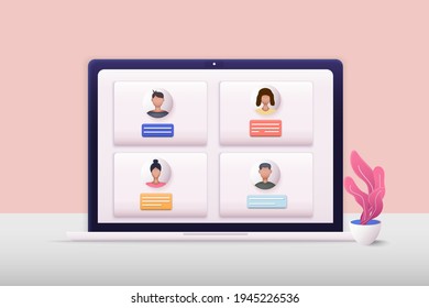 3D Web Vector Illustrations. Computer and account login and password form page on screen. Sign in to account, user authorization, login authentication page concept. Username, password fields.