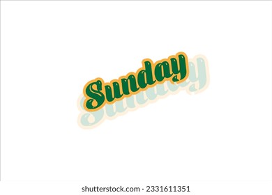 3D week name, Week name typography, 3D text