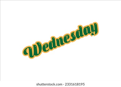 3D week name, Week name typography, 3D text