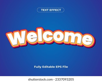 3D Welcome Text Effect Design