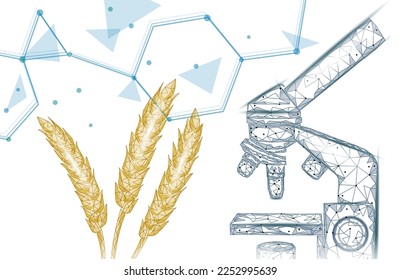 3D wheat ears grain. World food Day hunger awareness. Help charity food help global international refugees vector illustration