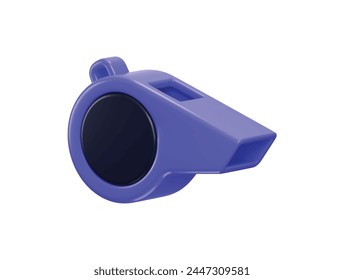 3d whistle icon vector illustration