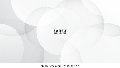 3D weiß abstrakten Hintergrund Überlappungsschicht auf hellen Raum mit Ausschnitt Form Effekt Dekoration. Modernes Grafikdesign-Element Kreise Stilkonzept für Web-Banner, Flyer, Karte oder Broschüre Abdeckung