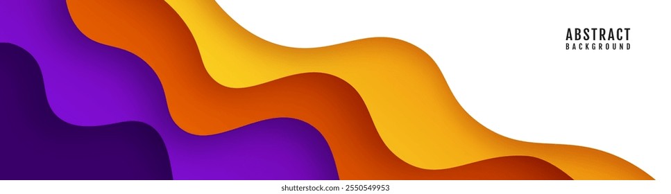 3D branco abstrato fundo sobrepor camada no espaço brilhante com colorido fluxo decoração de ondas. Conceito de estilo de recorte de elemento de design gráfico moderno para banner web, arte, folheto, cartão ou capa de brochura