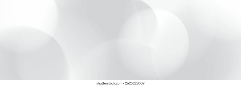 3D white abstract background overlap layer on bright space with cutout shape effect decoration. Modern graphic design element circles style concept for web banner, art, flyer, card, or brochure cover