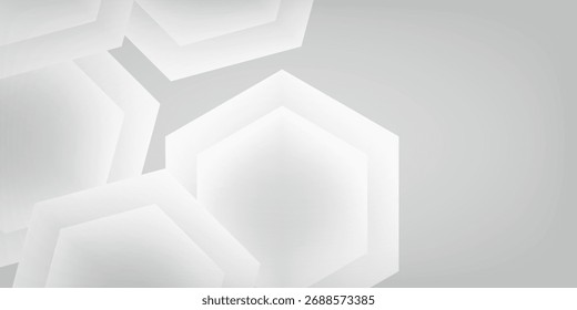 O plano de fundo abstrato branco 3D sobrepõe a camada no espaço brilhante com a decoração do efeito da forma de recorte. Design moderno na moda em Vetor Illustration