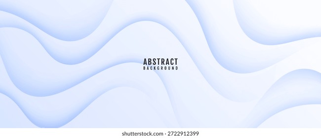 Capa de superposición de fondo abstracto blanco 3D en espacio brillante con decoración de efecto de ondas fluidas. Concepto moderno del estilo del recorte del elemento del Diseño gráfico para el Anuncio del Web, el arte, el volante, la tarjeta o la cubierta del folleto