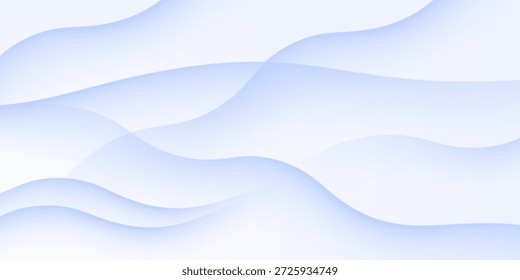 3D white abstract background overlap layer on bright space with flowing waves effect decoration. Modern graphic design element cutout style concept for web banner, art, flyer, card or brochure cover