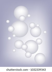 3D white balls